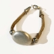 Bracelet en lin bijou ethnique d'un créateur de bijoux artisanaux