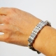 Bracelet ethnique chic en lin Amandier