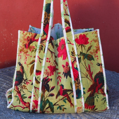 Grand sac cabas en velours