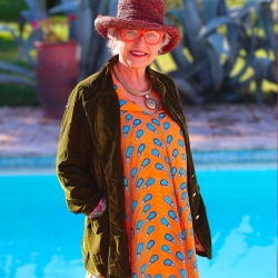 Veste en velours uni