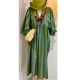 Robe bohème bleu et vert Pauline
